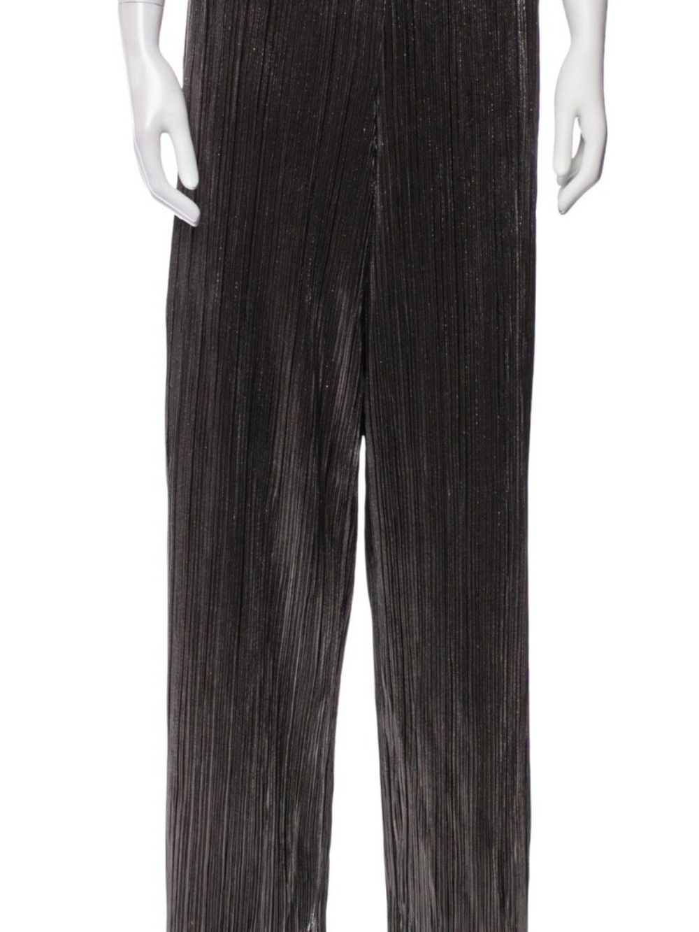 Metallic Pleated Wide-Leg Pants - Good American